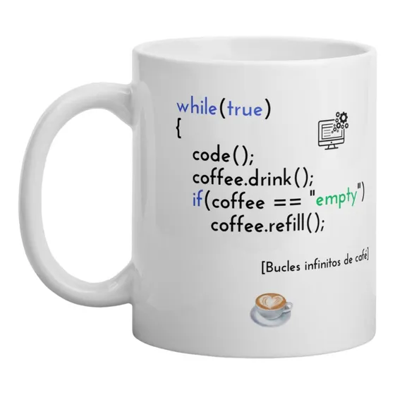 Mug Taza Pocillo Regalo Café Ingeniero Bucles Infinitos