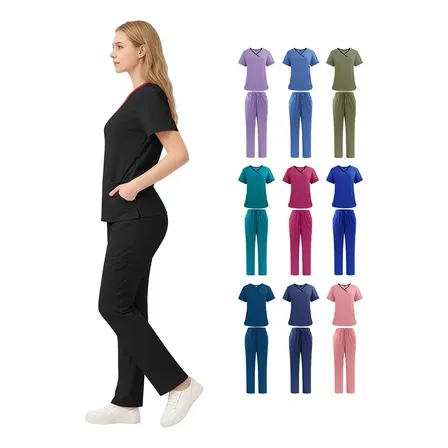 Pijama Quirúrgica Corte Recto Con Bolsas Uniforme