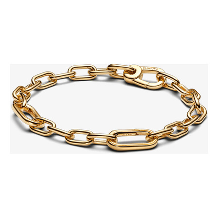 Bracelete De Ouro Corrente De Links Pandora Comprimento 16 Cm Cor Dourado Bracelete De Ouro Corrente De Links Pandora Comprimento 16 Cm Cor Dourado