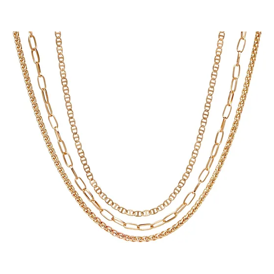 Collar Nautica De Latón Chapado En Oro De 14 Quilates - Coll