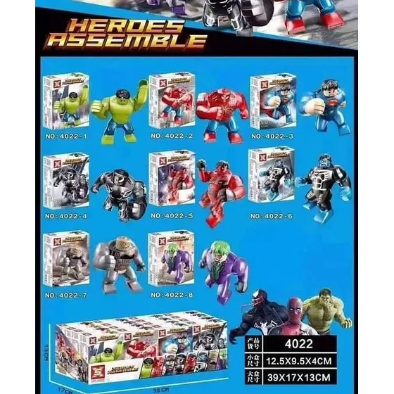 Juguete De Superhéroes Spiderman Hulk Capitán América