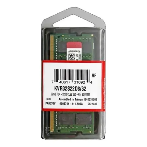 Memoria Ram 32gb Ddr4 Pc4-3200 Kingston Sodimm Laptop