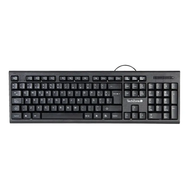 Teclado Techzone Tz16tec01-ala, Alámbrico Usb Negro Español