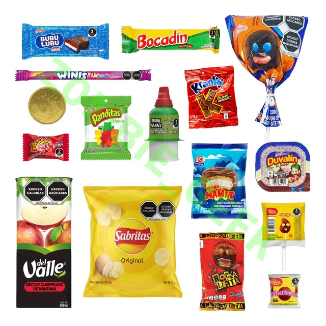 Paquete 10 Bolos Dulceros Sabritas Ricolino Bubulubu + Jugo