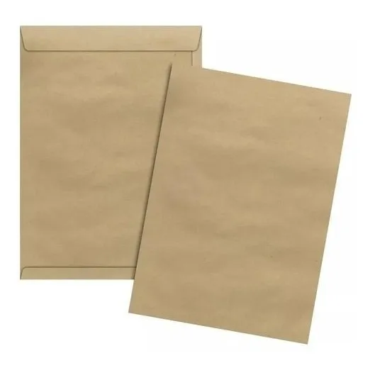 Envelope Kraft Natural 80 Grs A4 24x34 Pacote C/100 Unidades