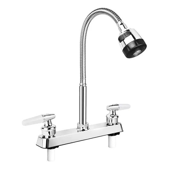 Grifo Para Lavaplatos Cuello Flexible De 2 Tomas 3451