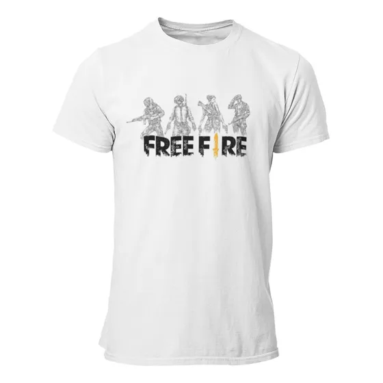 Camiseta Camisa Estampada Gamer Free Fire Jogo App 2