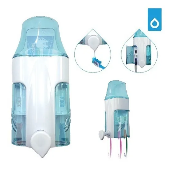 Dispensador Crema Dental Y 2 Cepillos Válvula Antigoteo