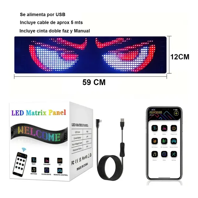 Panel De Píxeles Led Tipo Ojo De Demonio