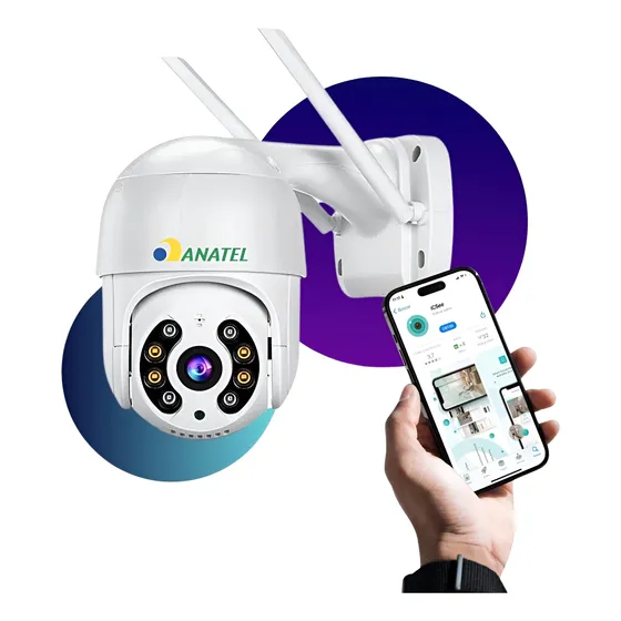Câmera Ip Wifi Externa Prova D'água Full Hd 1080p A8 Icsee