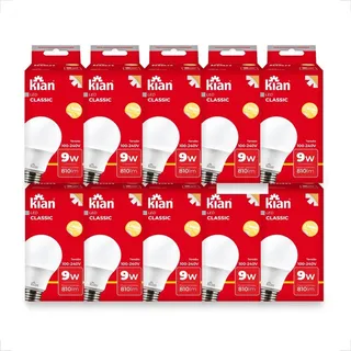 Kit 10 LĂąmpada Led 9w Bulbo Branco Frio 6500k Marca Kian Luz Branco-frio Kit 10 LĂąmpada Led 9w Bulbo Branco Frio 6500k Marca Kian Luz Branco-frio