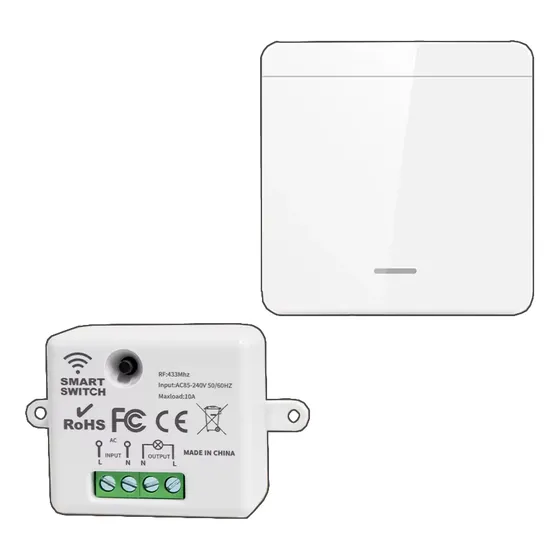 Interruptor Inalambrico De Pared Receptor Y Transmisor 220v