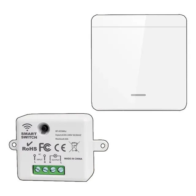 Interruptor Inalambrico De Pared Receptor Y Transmisor 220v