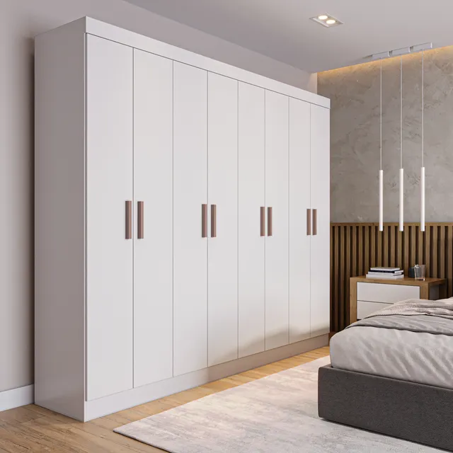 Guarda Roupa Casal 8 Portas 4 Gavetas Paris Espresso Móveis