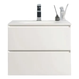 Cas Mueble Merida Baño Lavamanos  Y Griferia Blanco 60x46x17