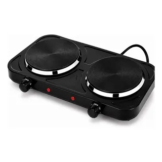 Fogão Cooktop Elétrico 2 Duas Bocas Portátil Mesa Viagens
