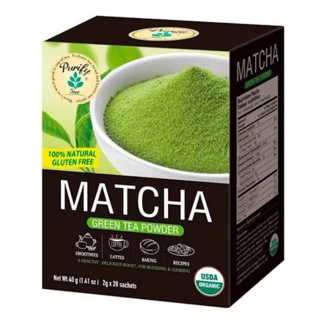 Matcha Green Tea Powder Orgánico 20 Sachets 40g Polvo