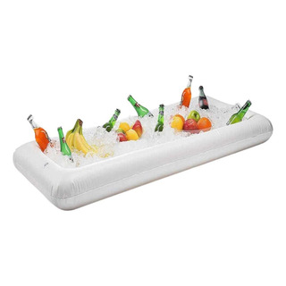 Mesa De Cerveza Inflable Portátil Con Soporte Para Comida Y Mesa De Cerveza Inflable Portátil Con Soporte Para Comida Y