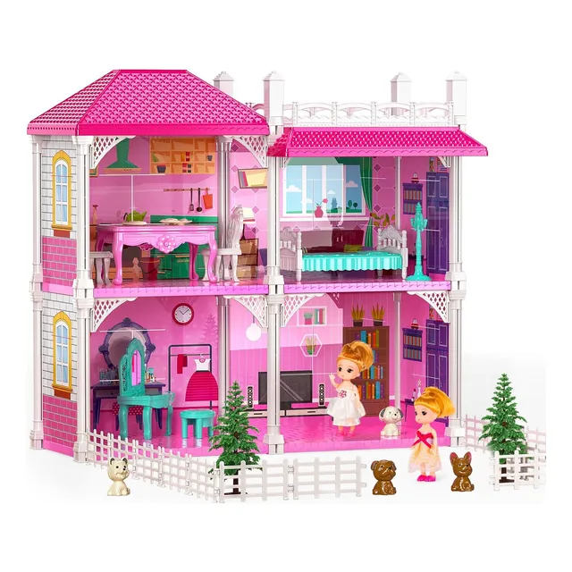 2 Pisos 4 Habita Muñecas Barbie Playhouse Grandes Casas De