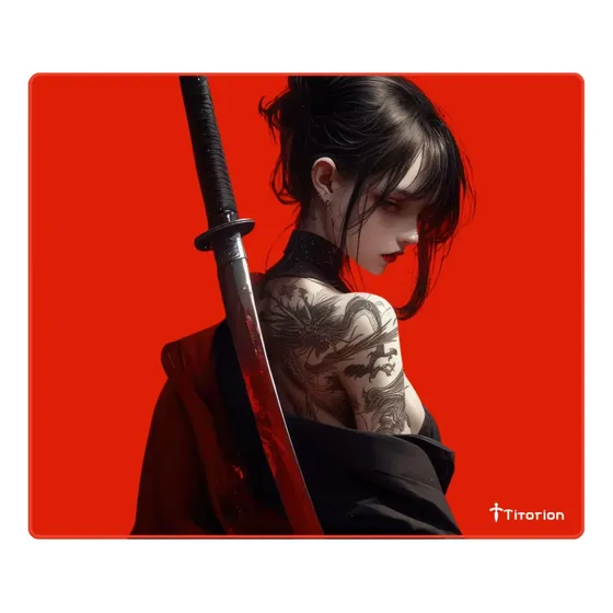 Mouse Pad Gamer Apex Control Profissional 49x42 Red Girl