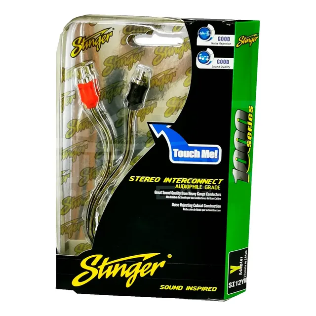Cable De Audio Adaptador En Y Rca Stinger Si12ym 2 Machos 1 Hembra Serie 1000 Cobre Premium