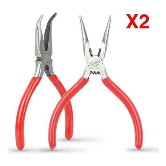 Alicate Pinza Punta Larga Curva 5'' Baku Bk-055 Curvo