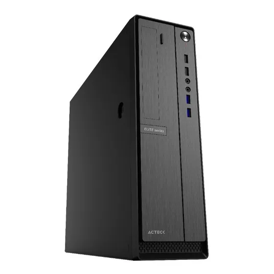 Gabinete Acteck Lubeck Slim M-atx M-itx Usb 3.0 Fuente 500w Color Negro
