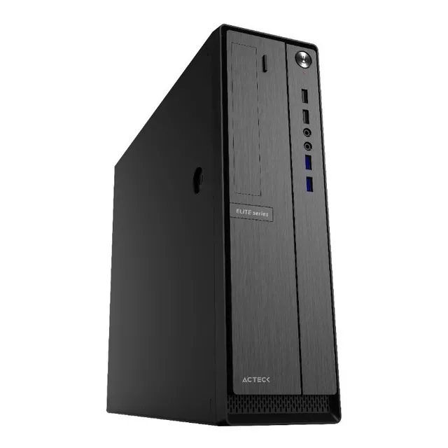 Gabinete Acteck Lubeck Slim M-atx M-itx Usb 3.0 Fuente 500w Color Negro