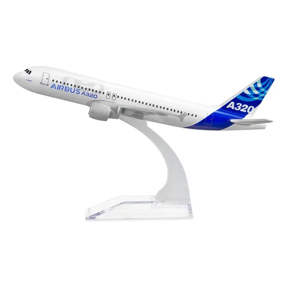 Miniatura Colecionável Avião Comercial Metal Airbus Boeing