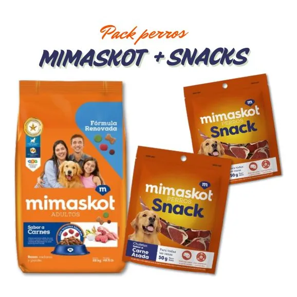 Pack Perros Mimaskot 22 Kg + Snack