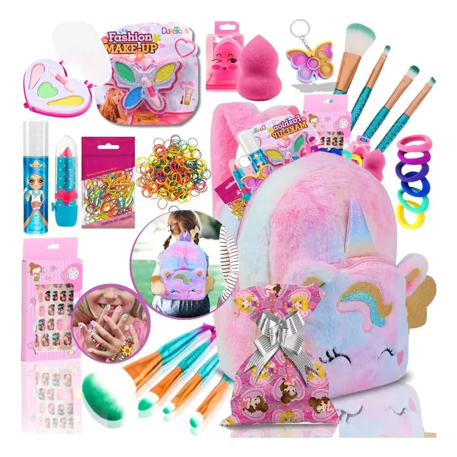 Kit Maquiagem Infantil Completo Com Mochila Criança Meninas