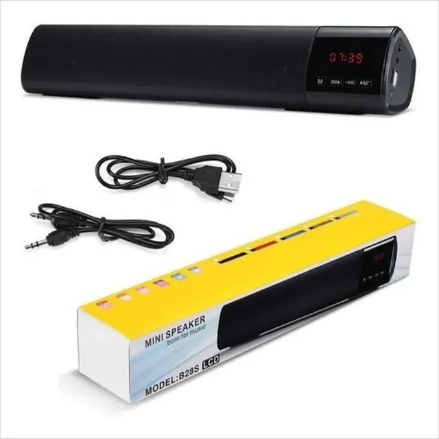 Barra Sonido Bluetooth Led 10w Usb, Fm, Sd 40cm Con Pantalla