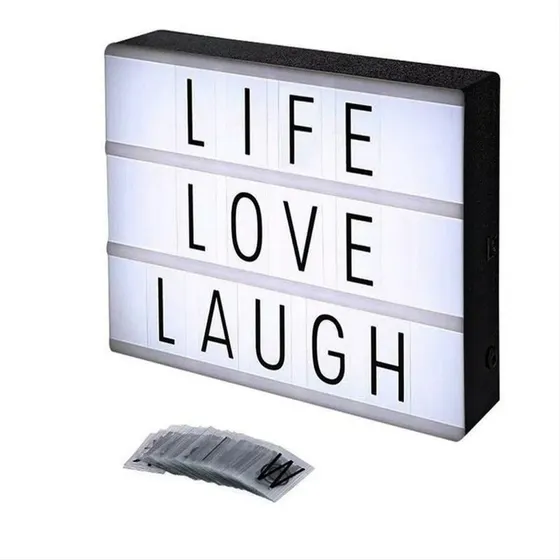 Marquesina Con Luz De Cinema Con 85 Letras, Números,símbolos