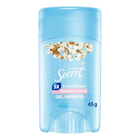Desodorante Gel Antitranspirante Secret Proteção Algodão 45g