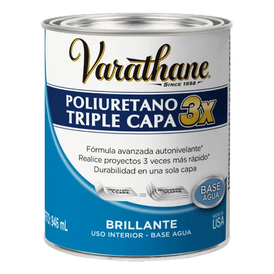 Barniz Poliuretano 3 Capas 946ml Transparente Bri Varathane