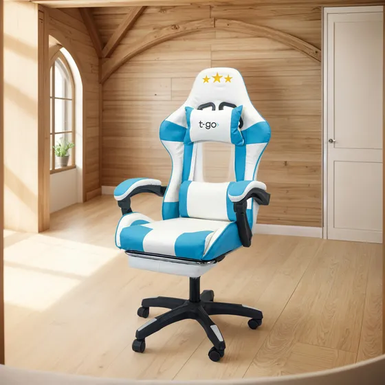 Silla Gamer Pc T-go Ergonómica Reclinable Con Apoya Pies 599