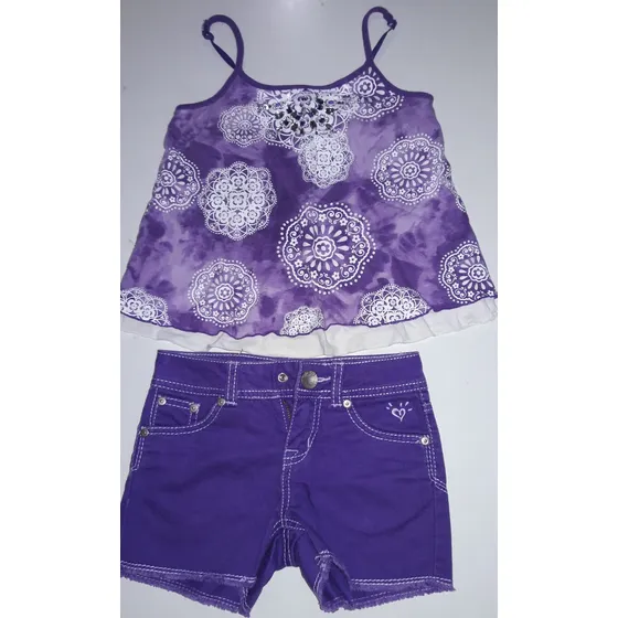 Justice Conjunto Short Y Franela De Niña Talla 6 Y Talla 8