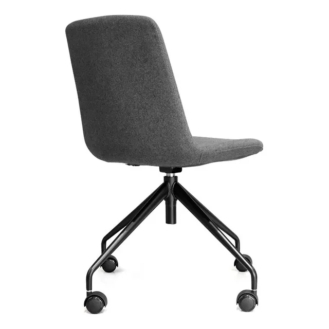 Silla Móvil Para Escritorio, Silla Operativa Luna Color Gris Material Del Tapizado Tela Acrílica