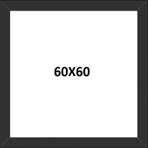 Kit 2 Quadros Moldura 60x60 Com Vidro Moldura Laqueada
