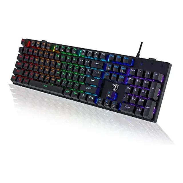 Teclado Mecánico Para Juegos, Rgb De 104 Teclas