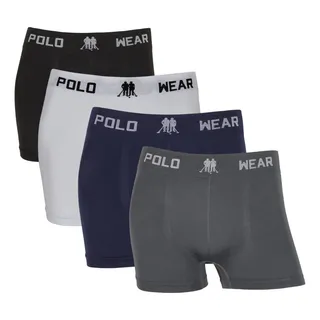 Kit 10 Cuecas Box Boxer Polo Wear Original Sem Costura Fibra Kit 10 Cuecas Box Boxer Polo Wear Original Sem Costura Fibra