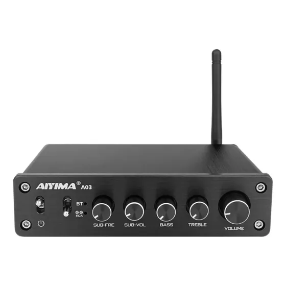 Amplificador De Som 2.1 Bluetooth 200w A03 Preto 8ohm