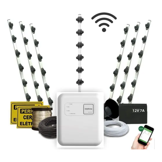 Alarme/cerca Elétrica C/apps +big Haste Kit P/50m Personaliz
