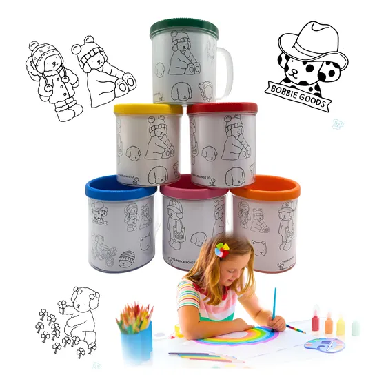 Kit 70 Canecas Para Colorir  Bobbie Goods Lembrancinhas