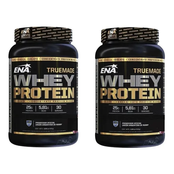True Made Whey Protein 2 Lb 2x1 Ena Sport Proteína Aislada Y Concentrada