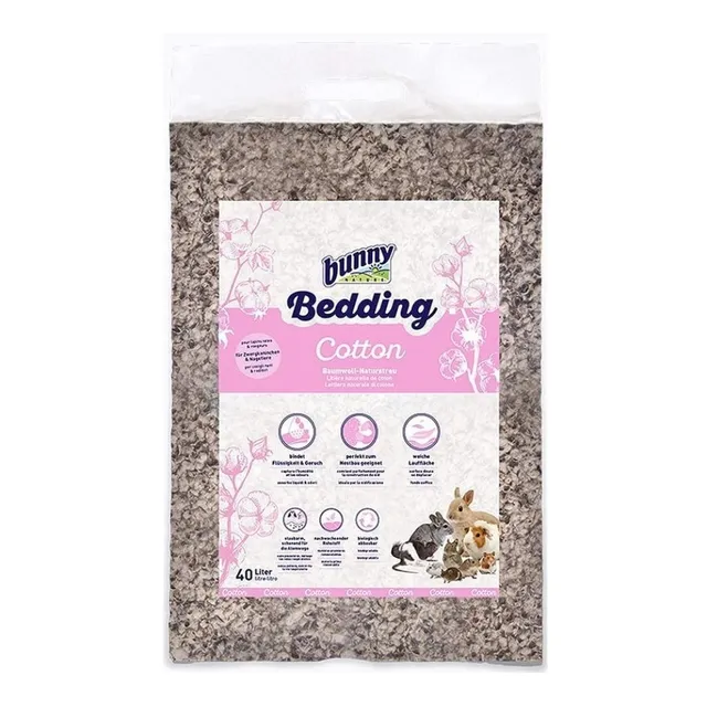 Sustrato Premium Algodón Natural 40lt Conejo Cobaya Hamster 