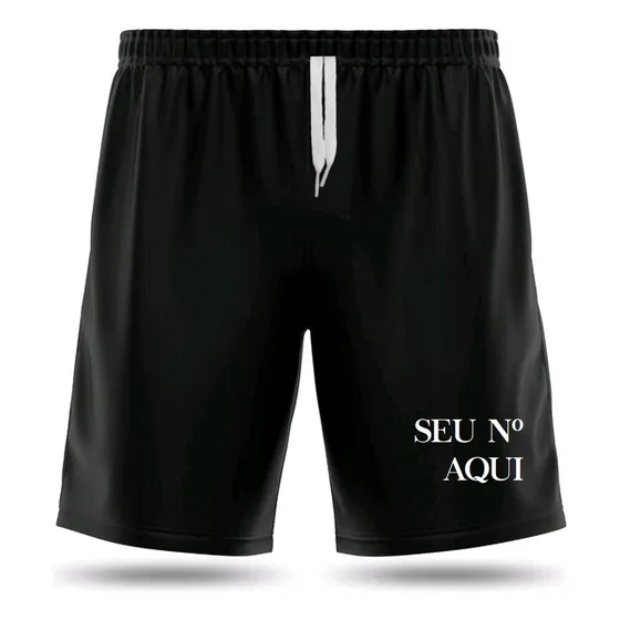 Bermuda Short Calçao Futebol Dry Fit Treino Jogo Numerado 3