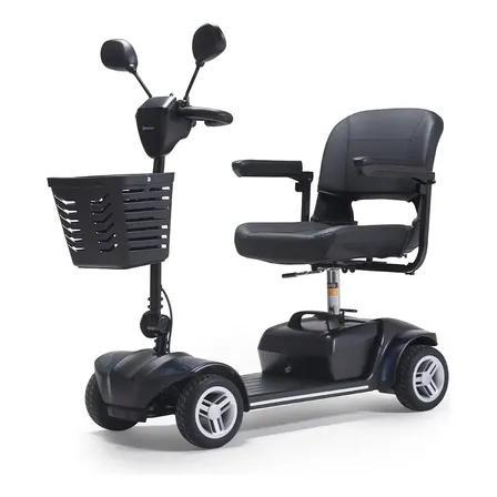 Scooter Motorizada Cadeira De Rodas Eletrica Dobrável 136kg Preto