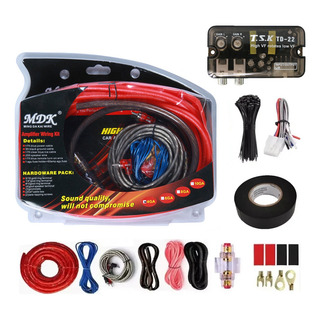 Kit Instalacion Cable Rca Audio De Auto 4ga Con Convertidor Kit Instalacion Cable Rca Audio De Auto 4ga Con Convertidor