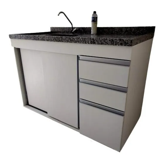 Gabinete 2 Portas De Corre 2 Gavetas 1 Gavetão 120l 53p 90h